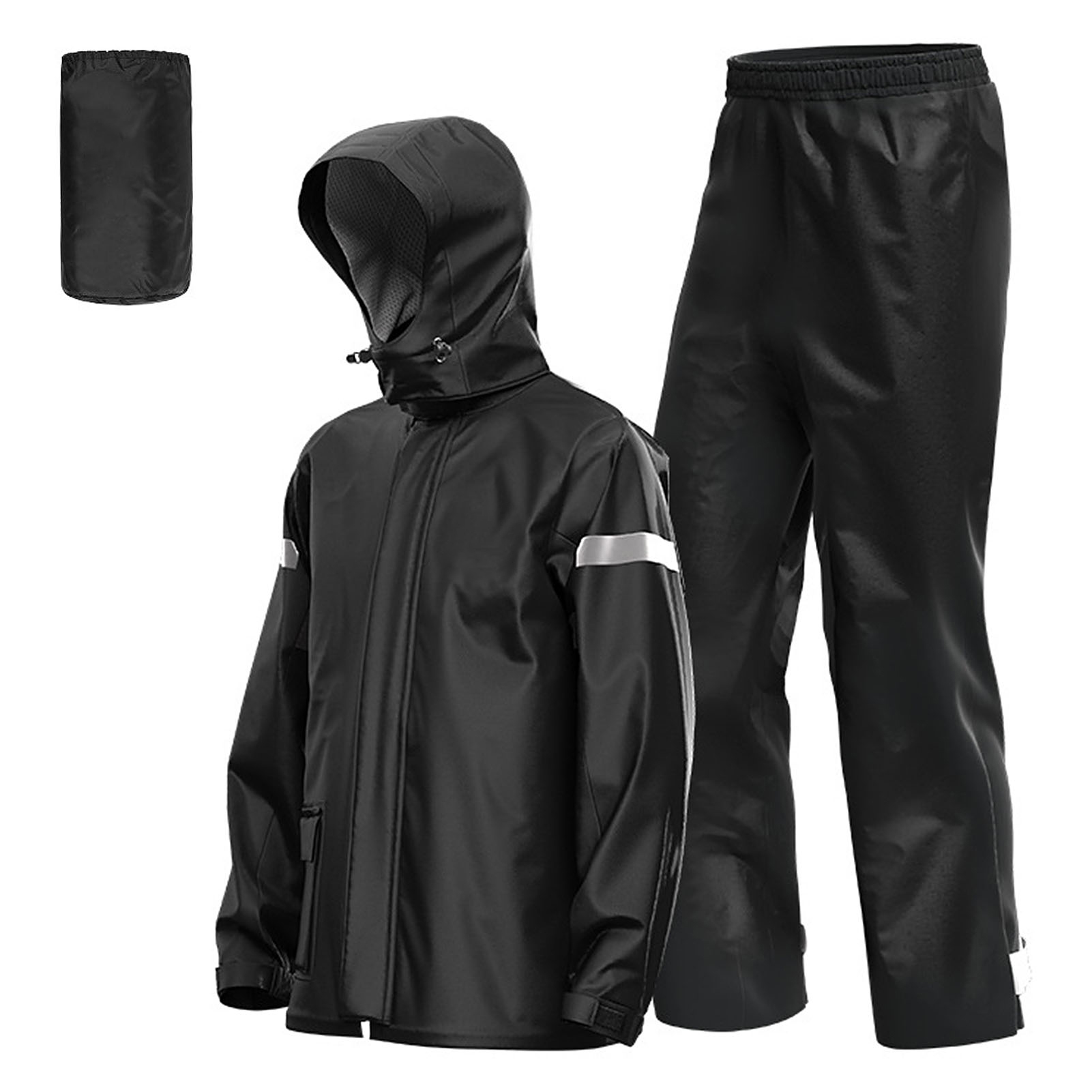 Cycling Gear In Rain - Motorrad-Regenanzug für Herren, reflektierend, wasserabweisend, Regenjacke