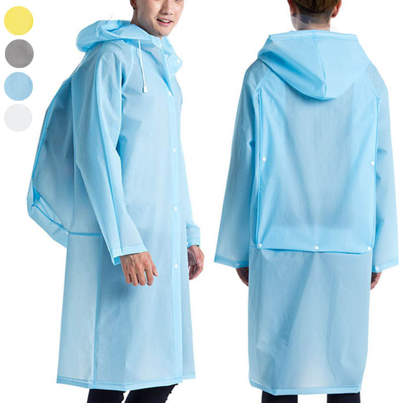 Cycling Gear In Rain - Neue Reusable Transparent EVA Lange Regenmantel