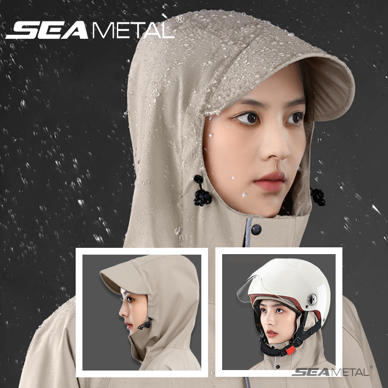 Cycling Gear In Rain - SEAMETAL Motorrad-Regenmantel, elektrischer Fahrrad-Regenmantel, Herren und