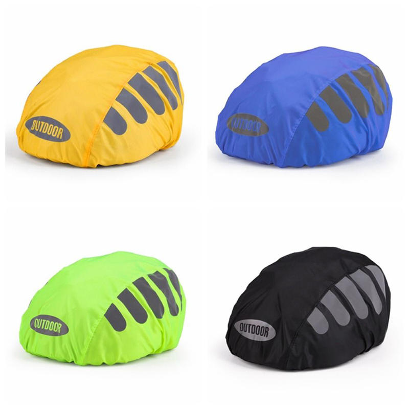 Cycling Gear In Rain - 1 Stück Fahrradhelm-Regenschutz mit reflektierendem Streifen,
