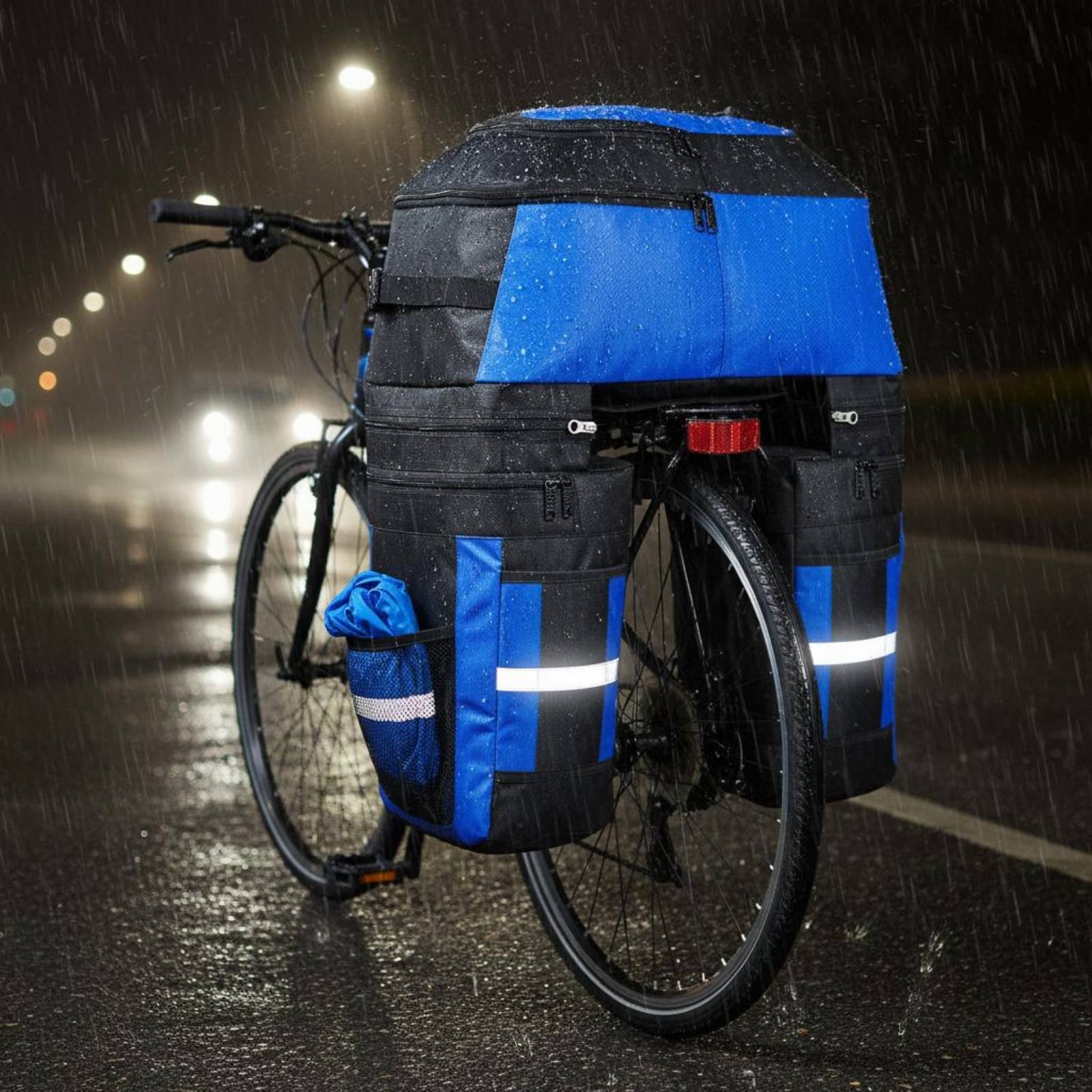 Cycling Gear In Rain - Regenschutz für Gepäckträgertaschen, Fahrradtaschen für den