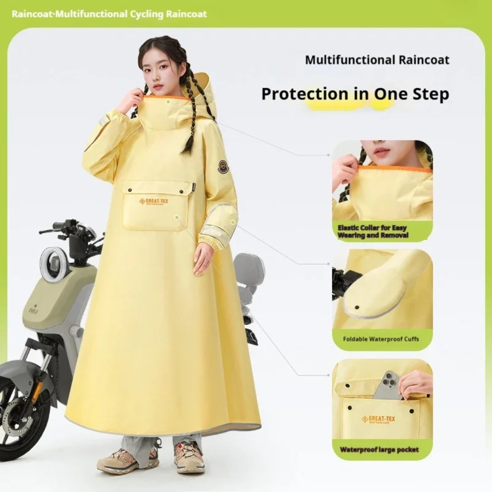 Wasserdichter Regenponcho Fahr – Cycling Gear In Rain Bewertung und Preis