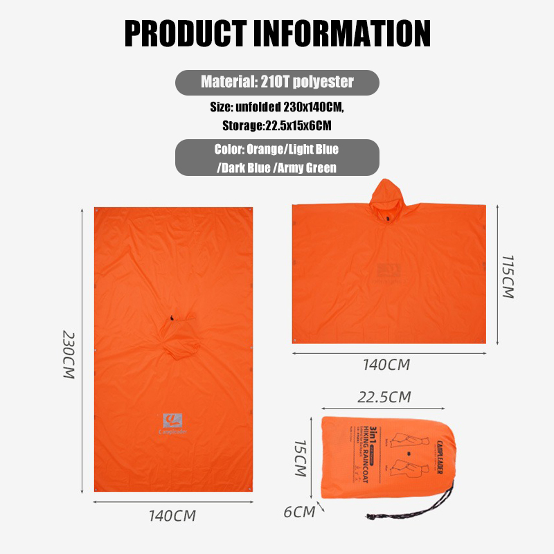 3-in-1 Leichter Regenponcho, W – Cycling Gear In Rain Bewertung und Preis